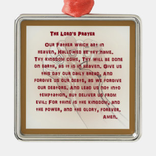 The Lord's Prayer Metal Tree Decoration