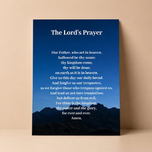 The Lord's Prayer Mountain Scene Poster