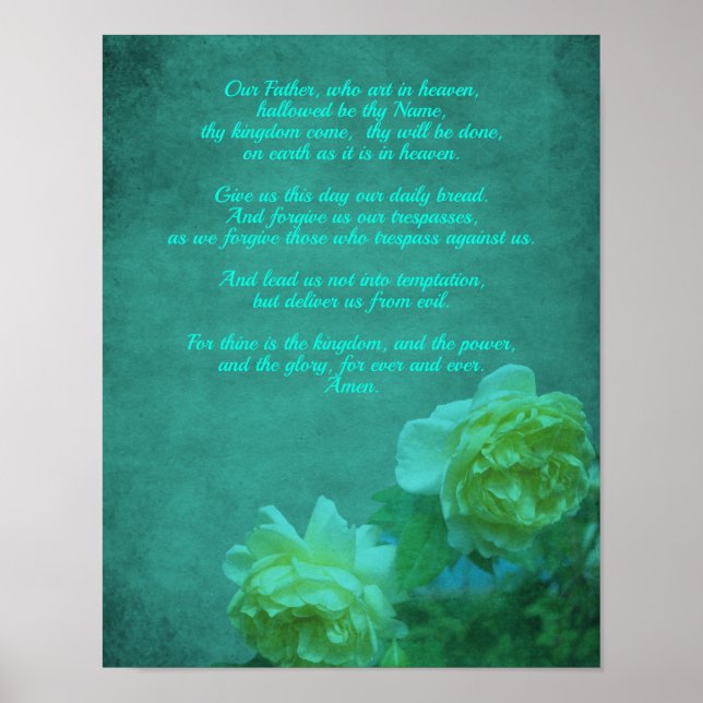 The Lord's Prayer Our Father Poster (Front)