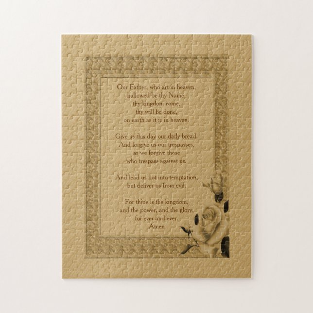 The Lord's Prayer Our Father Rosebud     Jigsaw Puzzle (Vertical)