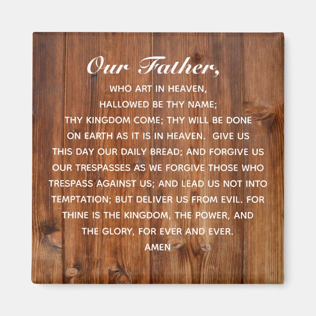 The Lord's Prayer Our Father Who Art in Heaven  Magnet (Front)