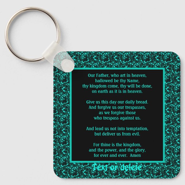 The Lord's Prayer Our Inspirational Personalized Key Ring (Front)