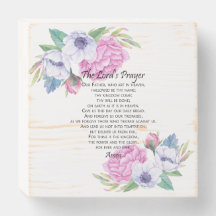 The Lord's Prayer Pink Floral, from Matthew 6:9-13