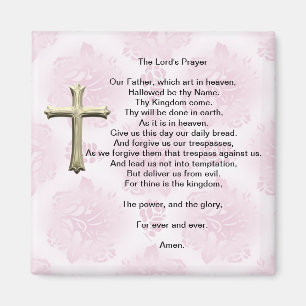 The Lord's Prayer (pink) Magnet