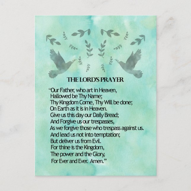 The Lord's Prayer Postcard (Front)