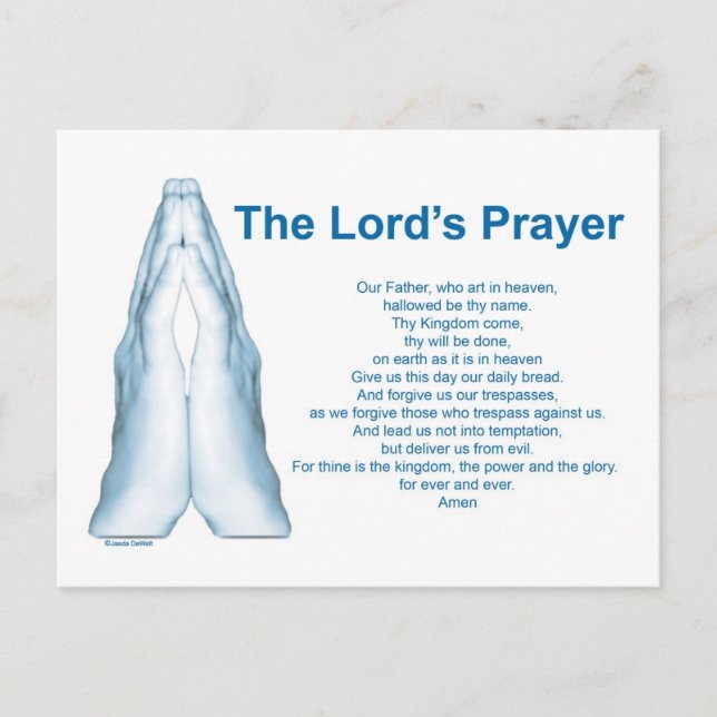 The Lords Prayer Postcard (Front)