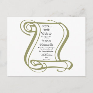 The Lords Prayer Postcard