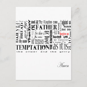 The Lords Prayer Postcard