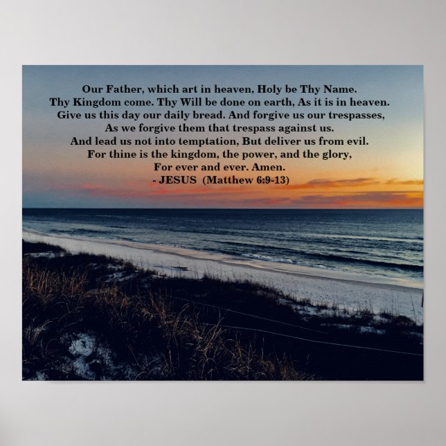 THE LORDS PRAYER POSTER (Front)