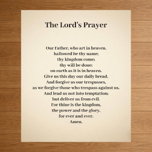The Lord's Prayer Poster