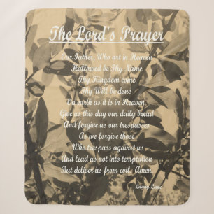 The Lords Prayer Sherpa Blanket
