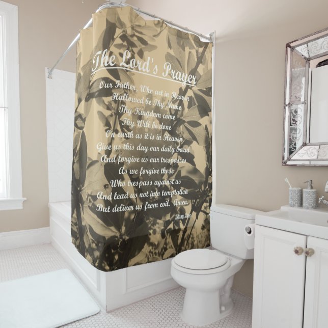 The Lords Prayer Shower Curtain (In Situ)