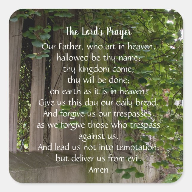 The Lord's Prayer Sticker (Front)