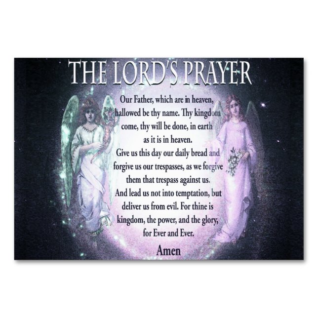 The Lord's Prayer Table Number (Front)