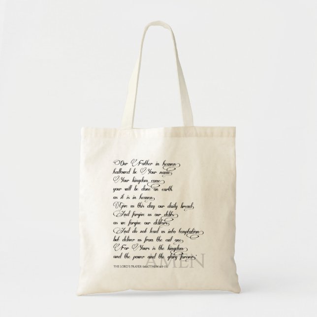 The Lord's Prayer Tote Bag (Front)