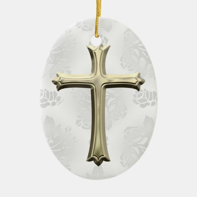The Lord's Prayer (white) Ceramic Tree Decoration (Front)