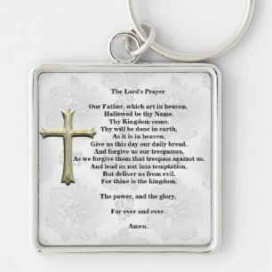 The Lord's Prayer (white) Key Ring