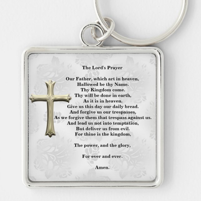 The Lord's Prayer (white) Key Ring (Front)