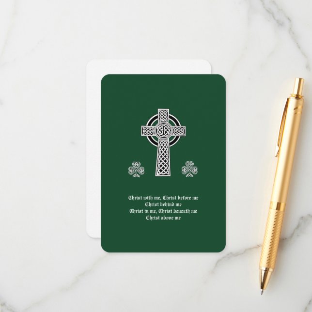The Lorica of Saint Patrick Prayer (short) Enclosure Card (Front/Back In Situ)