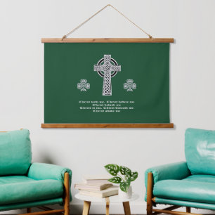 The Lorica of Saint Patrick Prayer (short) Hanging Tapestry