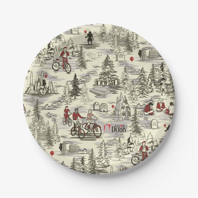 The Losers Club Cemetery Pattern Paper Plate (Front)