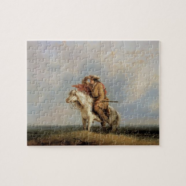 The Lost Greenhorn, Lost on the Prairie by Miller Jigsaw Puzzle (Horizontal)