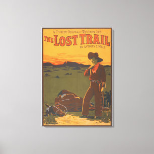 The Lost Trail - Comedy Drama Western Life Canvas Print