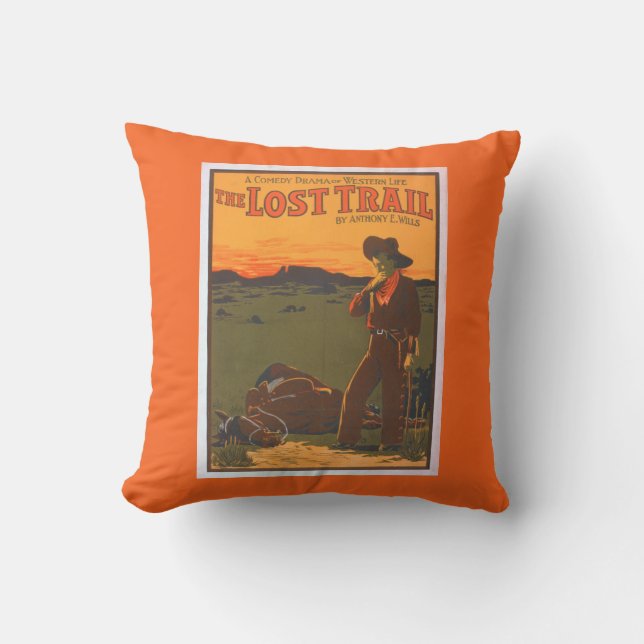 The Lost Trail - Comedy Drama Western Life Cushion (Front)