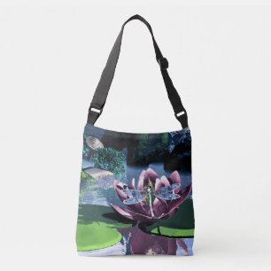 The Lotus and the Dragonfly Crossbody Bag