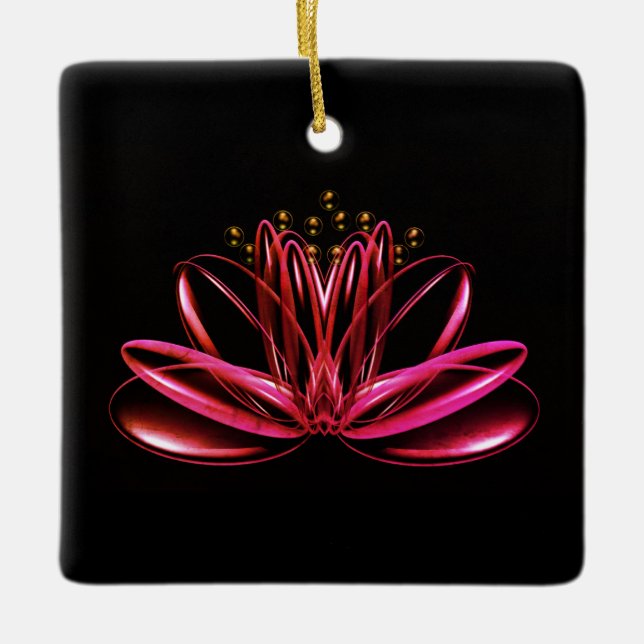 The lotus flower  ceramic ornament (Front)