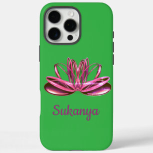 The lotus flower personalised iPhone 16 pro max case