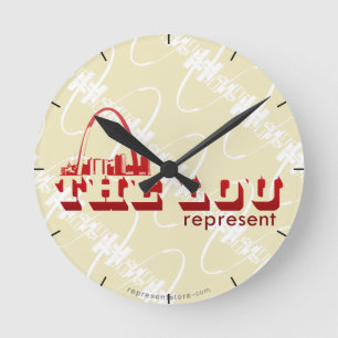 The Lou St. Louis Represent Round Clock