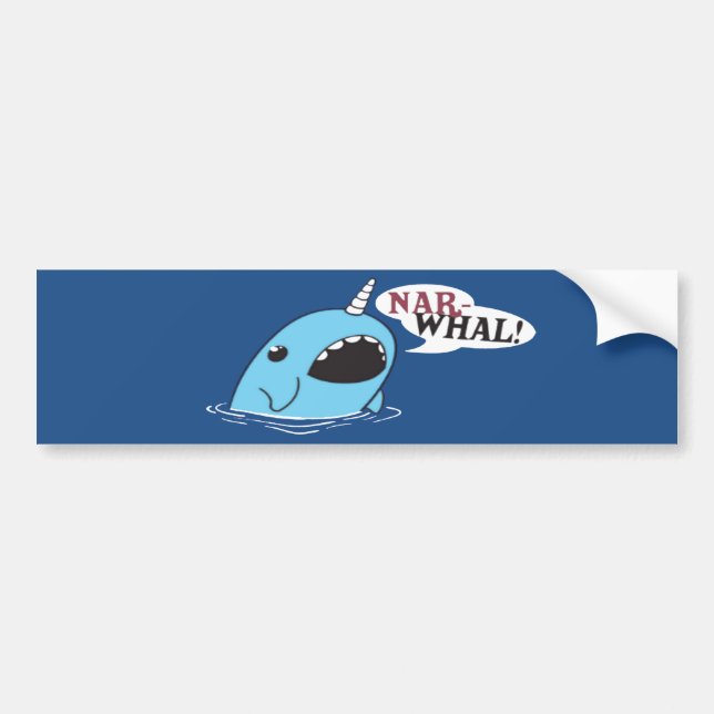 The Loud Narwhal Bumper Sticker (Front)
