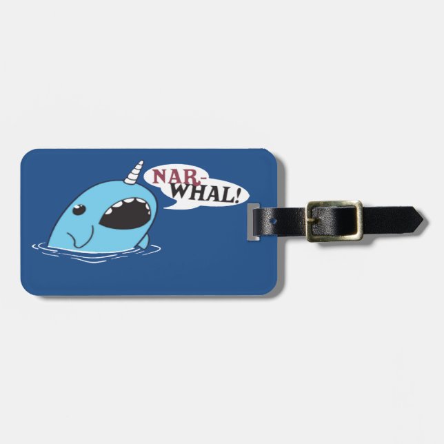 The Loud Narwhal Luggage Tag (Front Horizontal)