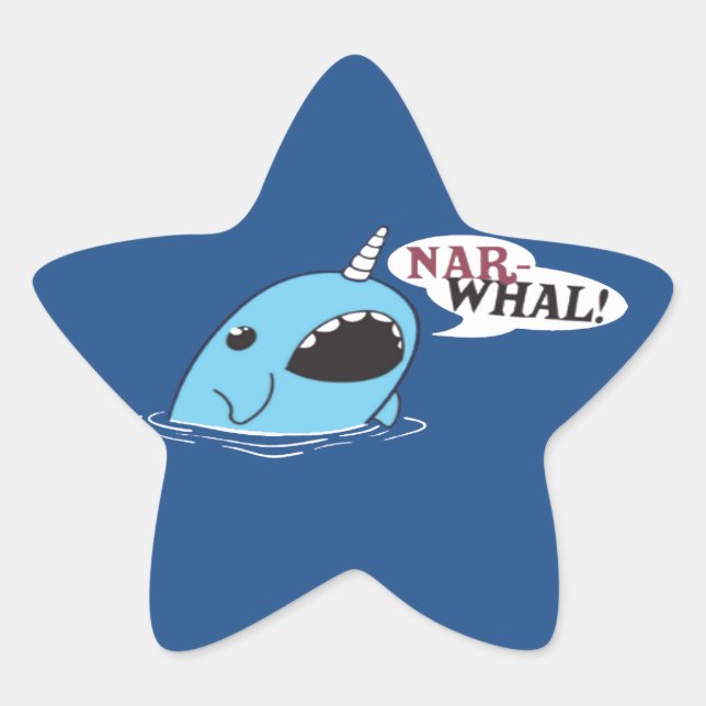 The Loud Narwhal Star Sticker (Front)
