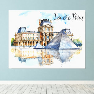  The Louvre and Its Iconic Pyramid Canvas Print