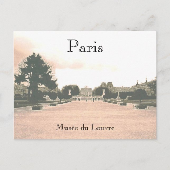 The Louvre Gardens Postcard (Front)
