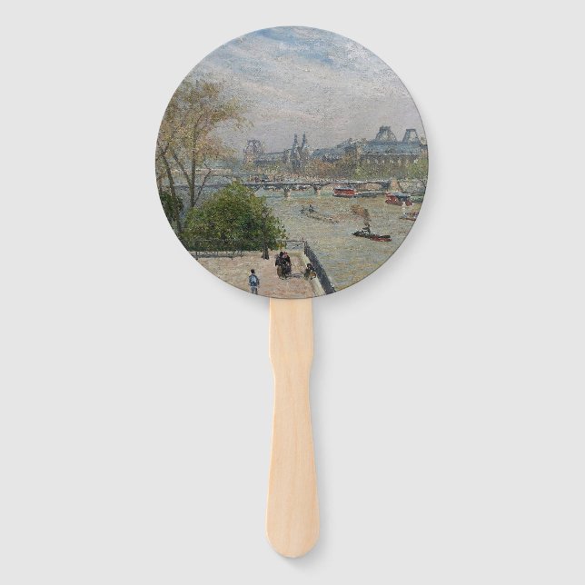 The Louvre, Spring  Camille Pissarro       Hand Fan (Front)