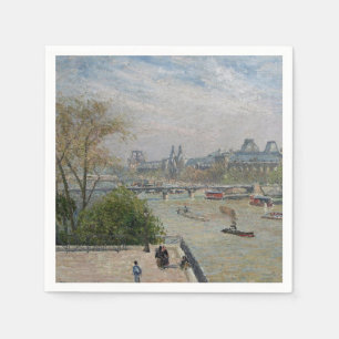 The Louvre, Spring  Camille Pissarro      Napkin