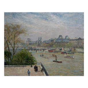 The Louvre, Spring  Camille Pissarro   Poster