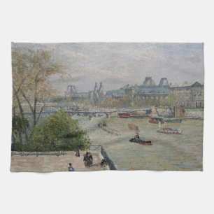 The Louvre, Spring  Camille Pissarro     Tea Towel