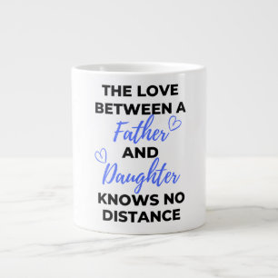 The Love Between A Father And Daughter Black Large Coffee Mug