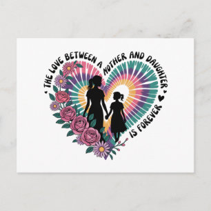 The Love Between A Mother And Daughter Is Forever Holiday Postcard