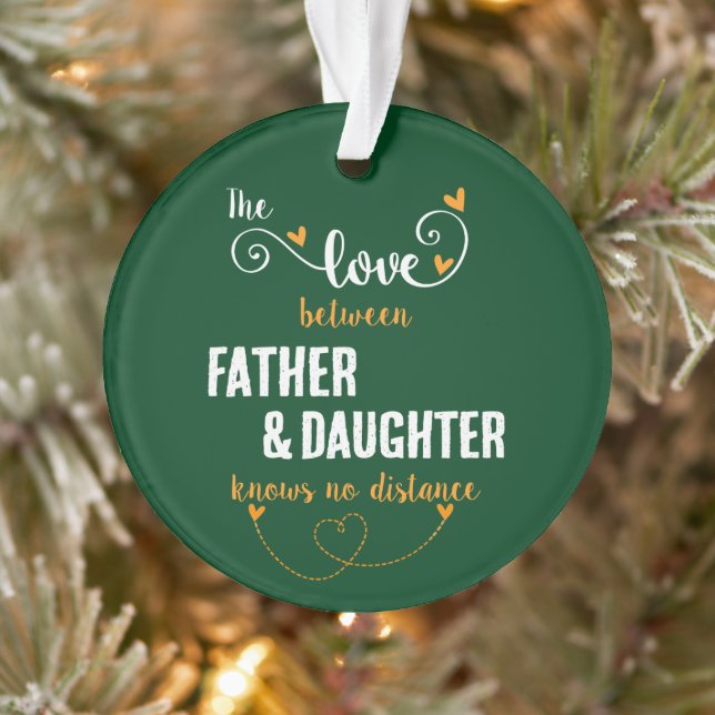 The love between father and daughter distance ornament (Tree)