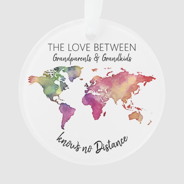 the love between grandparents and grandkids ornament (Front)