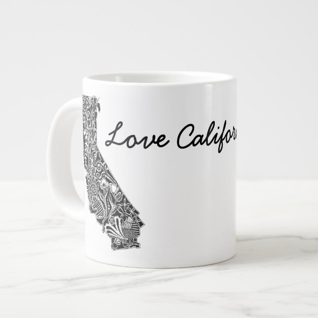 The "Love California" jumbo mug (Front Left)