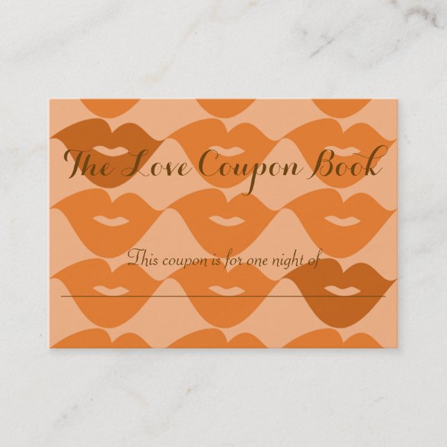 The Love Coupon Book (Front)