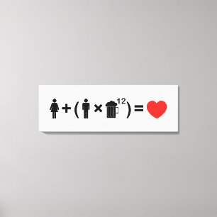 The Love Equation for Men Canvas Print