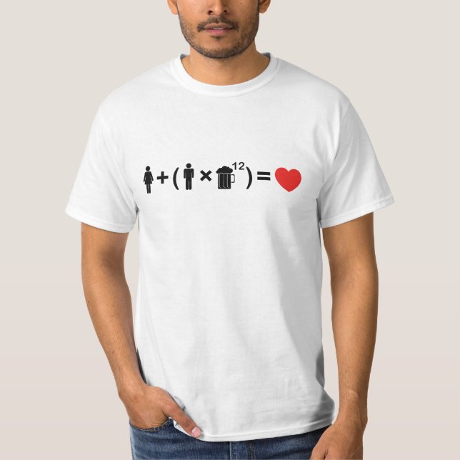 The Love Equation for Men T-Shirt (Front)