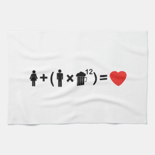 The Love Equation for Men Tea Towel